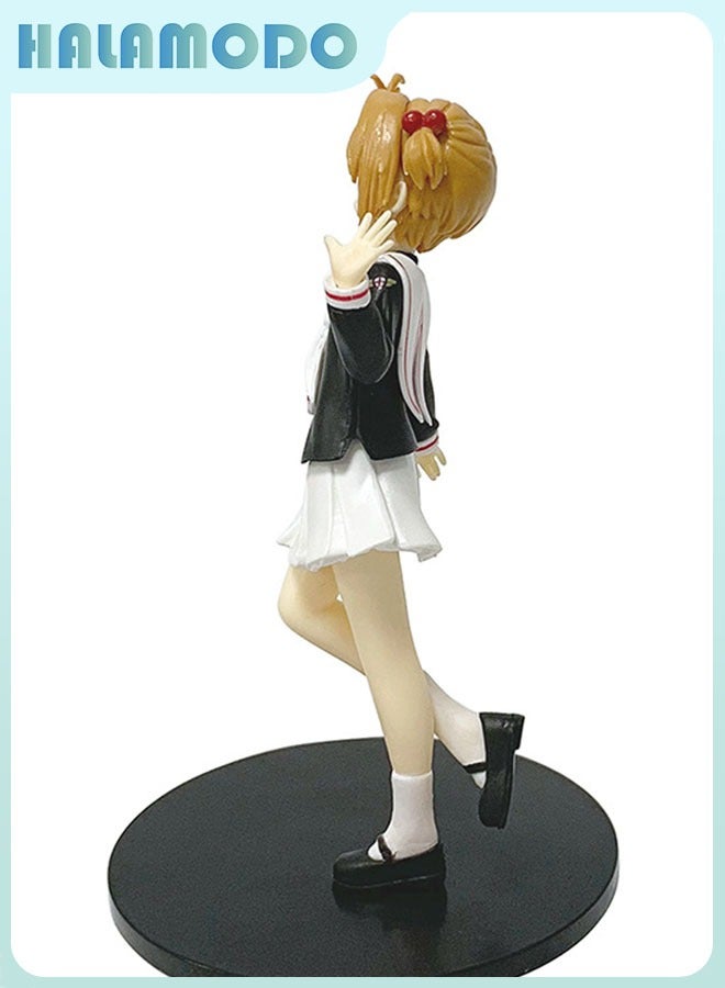 HALAMODO Cardcaptor Sakura Anime Figures Tomoyo Daidouji and Sakura Kinomoto. Beautiful Girl Desktop Decoration Ornaments. Ideal as Birthday Gifts. Collectible Action Figure Toys, 15.5 cm - Image 4