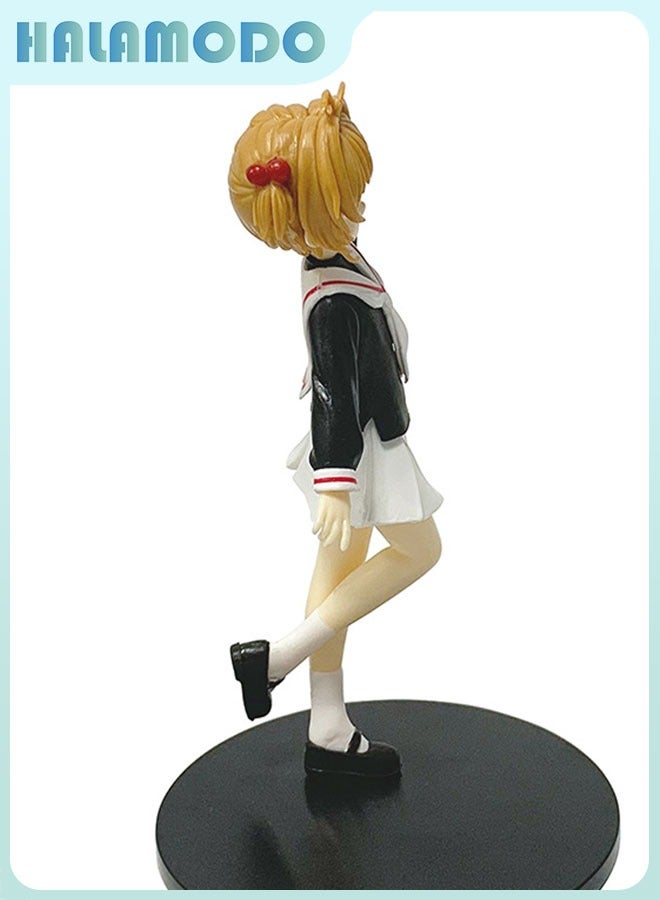HALAMODO Cardcaptor Sakura Anime Figures Tomoyo Daidouji and Sakura Kinomoto. Beautiful Girl Desktop Decoration Ornaments. Ideal as Birthday Gifts. Collectible Action Figure Toys, 15.5 cm - Image 5