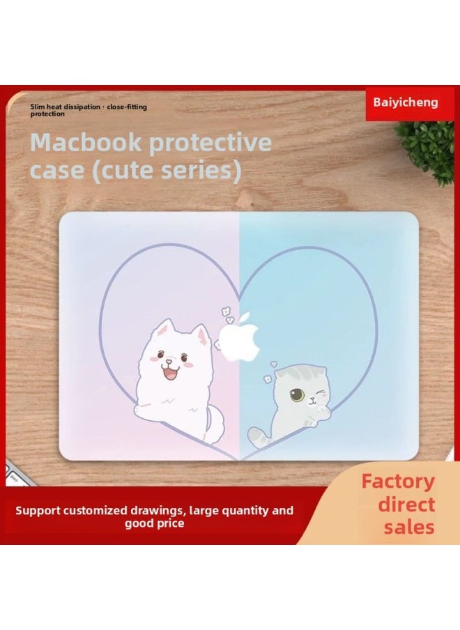 Generic - Suitable For Apple MacbookPro13 Laptop Shell 16-inch Pro Protective Shell 15.4 Cute Series-Color:KZ-403 Loyal Dogs And Cute Cats-Applicable Model:13.3air（A1466/A1369） - Image 1