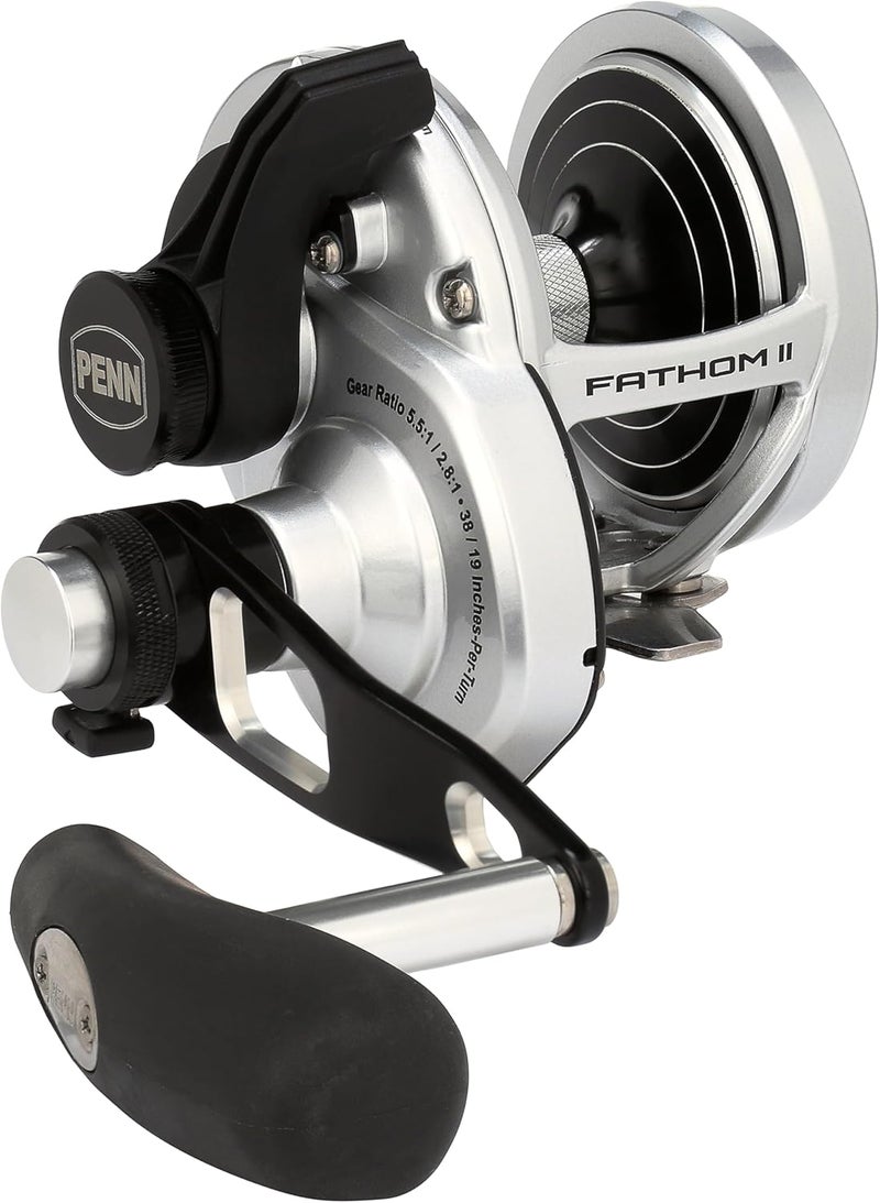 Penn Fathom II Lever Drag 2 Speed Conventional Fishing Reel - 25NLD2 CV - Image 1