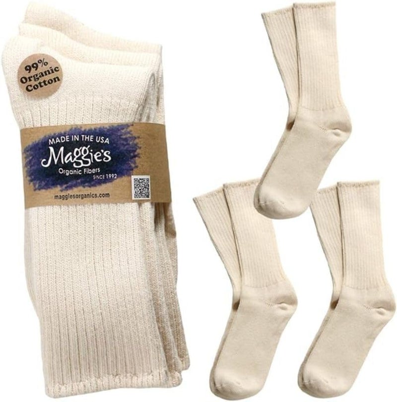 Maggie's Organics Cotton Tri-pack Cushion Crew Socks - Image 5