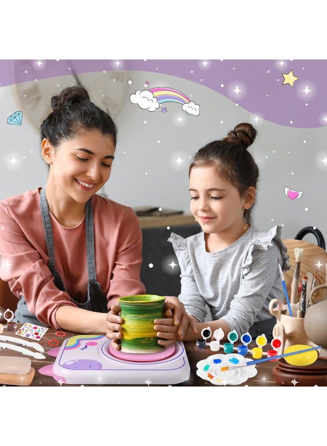 weirtoya Pottery Wheel for Kids, Girls Arts and Crafts Toys for Kids Ages 8-12,Pottery Craft Kit with 3 Pack Air-Dry Clay, Art Supplies for Kids Toys Girls Birthday Gift for 6 7 8 9 10 11 12+ - Image 5