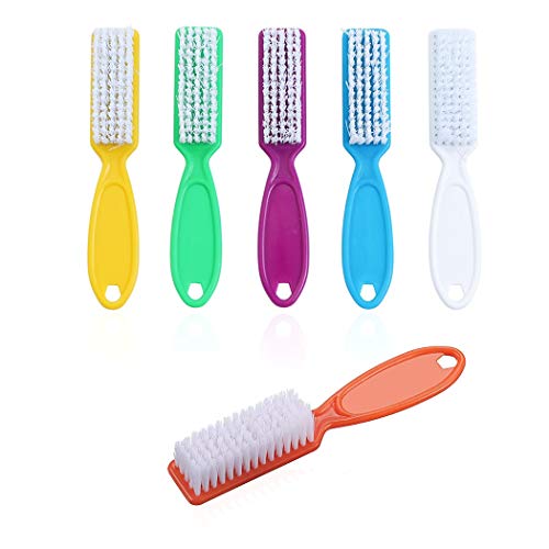 SQULIGT 6 Pcs Handle Grip Nail Brush, Nail Cleaning Brushes for Toes and Fingernail - Image 1
