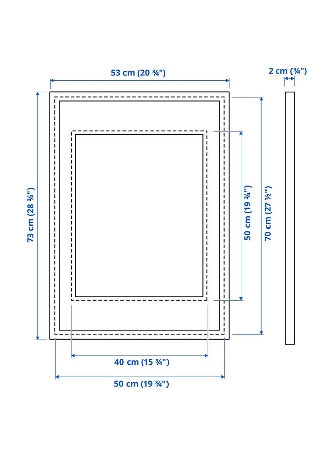 SILVERHÖJDEN Frame, gold-colour, 50x70 cm - Image 3