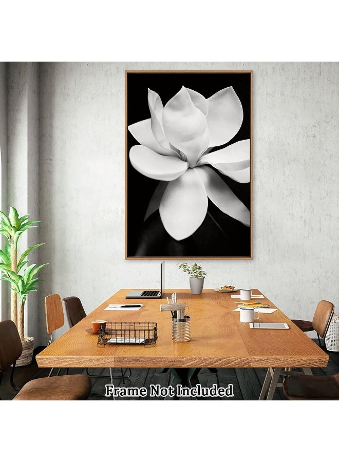 Home Trove Canvas Prints Wall Art For Home and Office Wall Decoration Black And White Blooming Floral Canvas Artwork Print Painting Picture Flower Modern Abstract Unframe Wall Art for Living Room Bedroom Kitchen  - Image 5