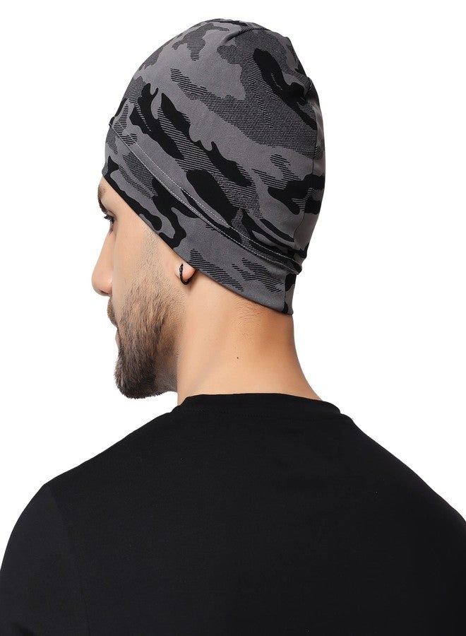 PAROPKAR Skull Caps for Men Women, Lightweight Beanie Breathable Helmet Liner Skull Caps for Biking Cycling Running (Grey) - Image 4