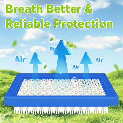 Haigelisi 2 Packs 491588S Air Filter, Lawn Mower Air Filter, Flat OEM Air Cleaner Cartridge, Compatible with Briggs and Stratton, Toro 20332, Craftsman 3364 - Image 4