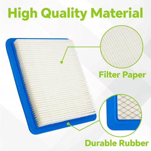 Haigelisi 2 Packs 491588S Air Filter, Lawn Mower Air Filter, Flat OEM Air Cleaner Cartridge, Compatible with Briggs and Stratton, Toro 20332, Craftsman 3364 - Image 5