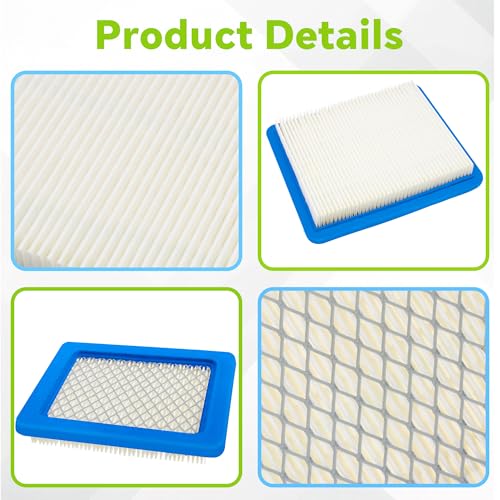 Haigelisi 2 Packs 491588S Air Filter, Lawn Mower Air Filter, Flat OEM Air Cleaner Cartridge, Compatible with Briggs and Stratton, Toro 20332, Craftsman 3364 - Image 3