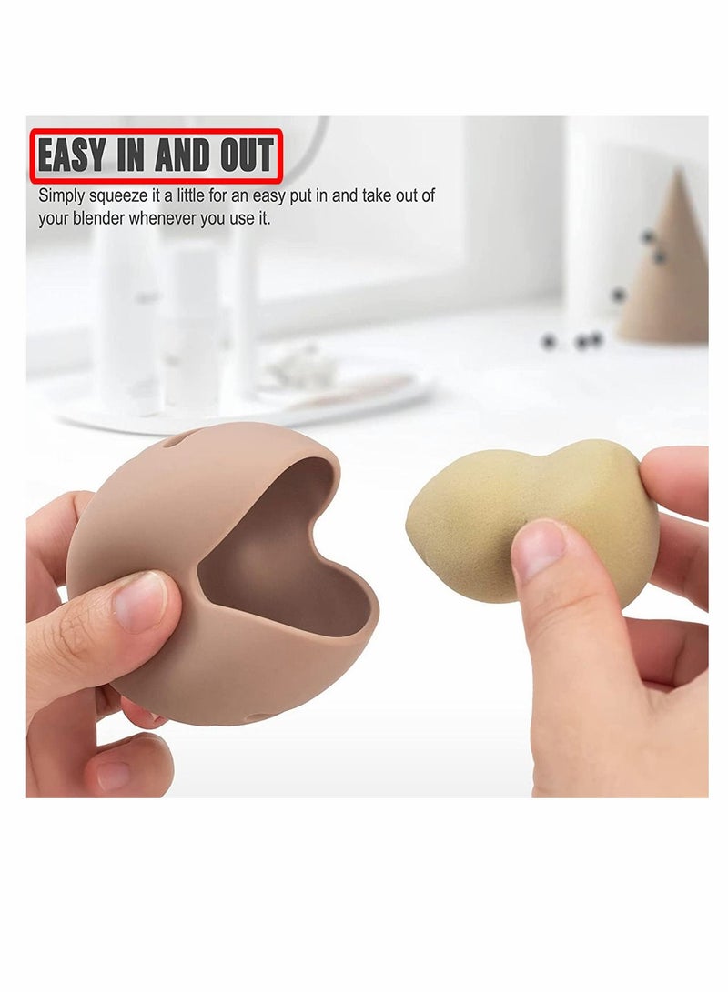 SYOSI Makeup Sponge Holder Portable Cosmetic Blender Silicone Travel Drying Case Beauty Egg Storage Box Powder Puff Container - Image 3