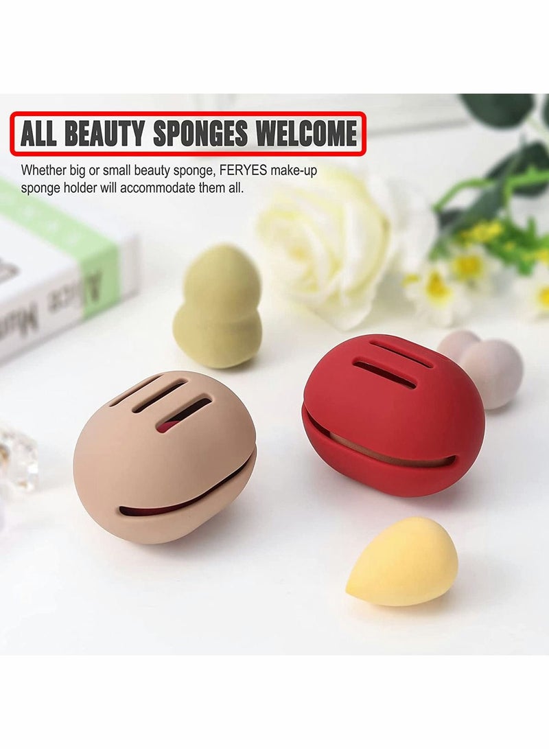 SYOSI Makeup Sponge Holder Portable Cosmetic Blender Silicone Travel Drying Case Beauty Egg Storage Box Powder Puff Container - Image 5