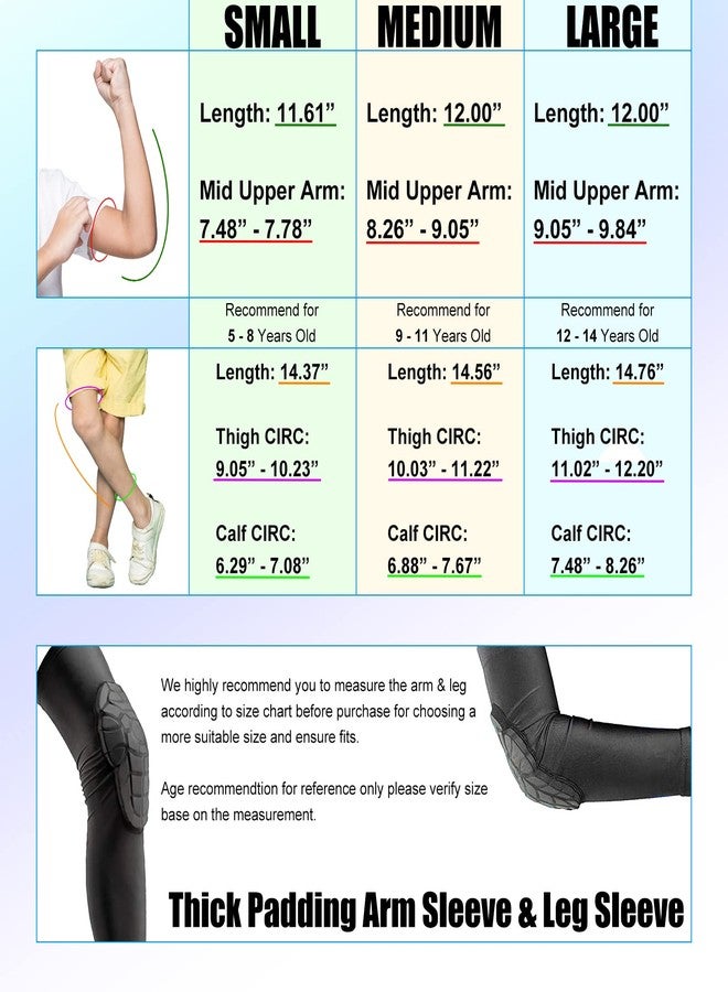 Luwint Children Volleyball Protective Padded Knee Brace + Arm Brace Sets (Medium/Black) - Image 4