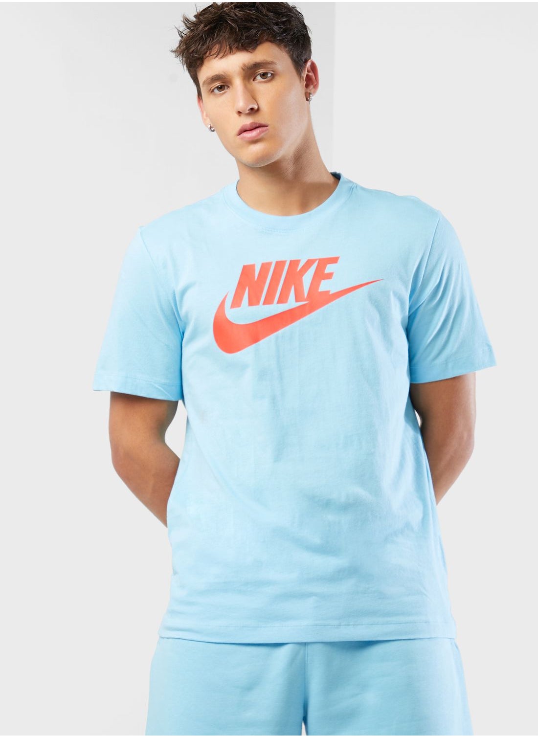 Shop Nike NSW Icon Futura Tee AR5004-499 blue