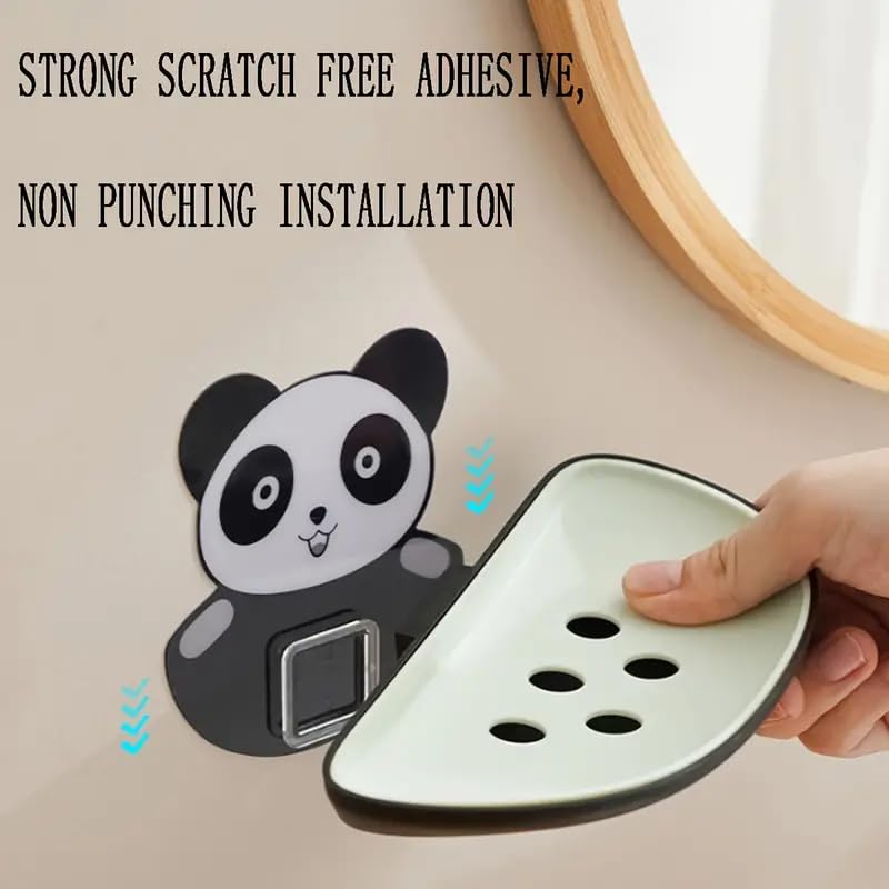UB Unity Brand Unity Brand Panda Soap Box 2 Pack Soap Holder for Bathroom, Soap Dish, Soap Stand for Bathroom, Soap Holder for Wall, Soap Case for Kitchen, Bathroom Accessories, Kitchen Items, Plastic (UB_Holder_A) - Image 4
