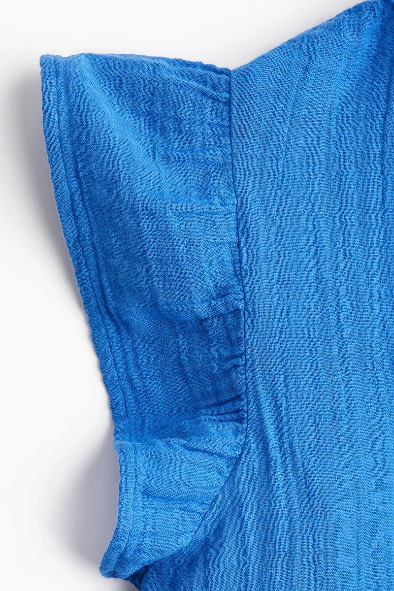 H&M Flutter-sleeved muslin blouse