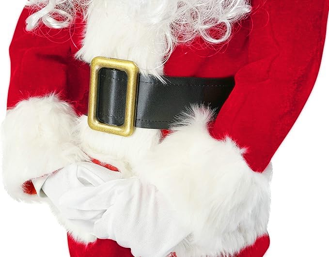 OVOV 11 Pcs Kids Santa Costume Deluxe Kids Santa Suit Toddler Santa Claus Costume for Halloween Cosplay - Image 5