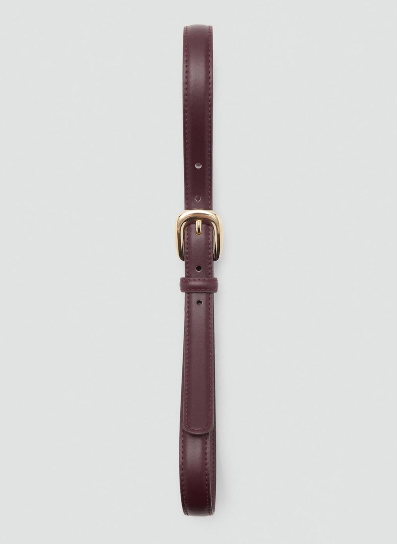 MANGO Skinny Leather-Effect Belt  - Image 2