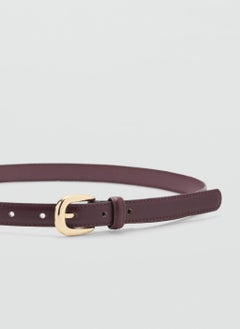 MANGO Skinny Leather-Effect Belt  - Image 3