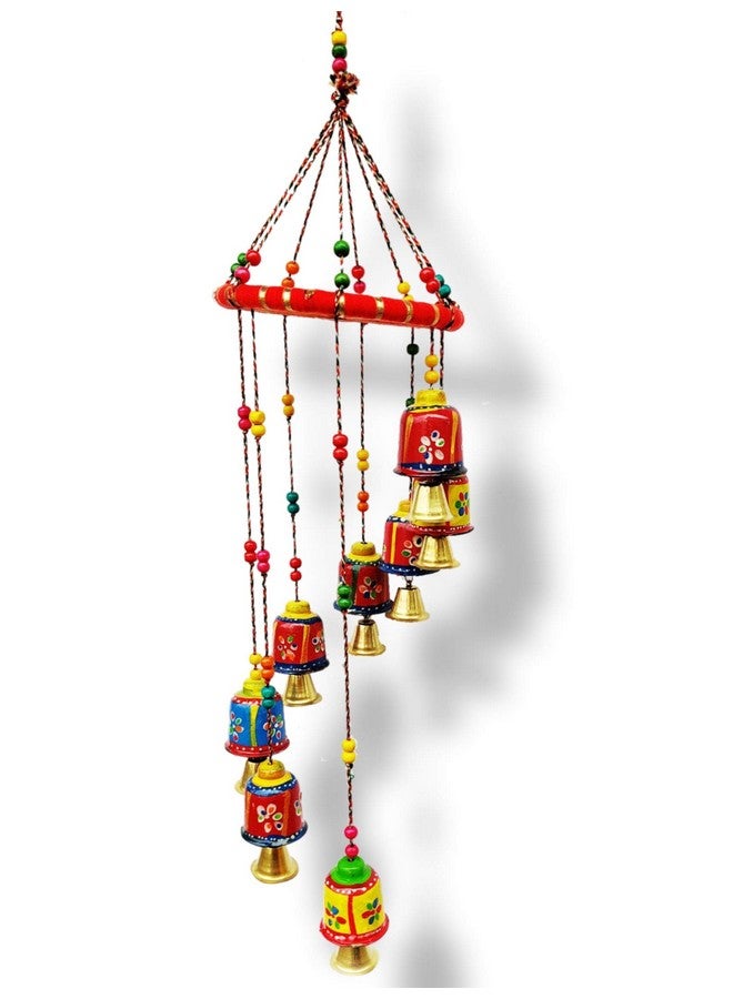 JH Gallery Handmade Rajasthani Metal Multicolor Bells Wall Hanging for Home Décor, Living Room, Bedroom, Door Hanging, Gifting Ideal for Your Loved Ones, (Pack of 1) - Image 1