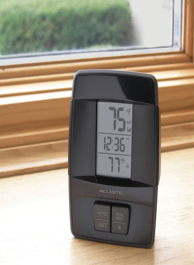 AcuRite 00606 Wireless Indoor/Outdoor Thermometer with Clock, 0.2 - Image 2