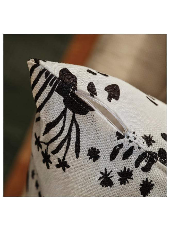 Zaboon Cushion Cover, White/Black, 50X50 Cm - Image 4