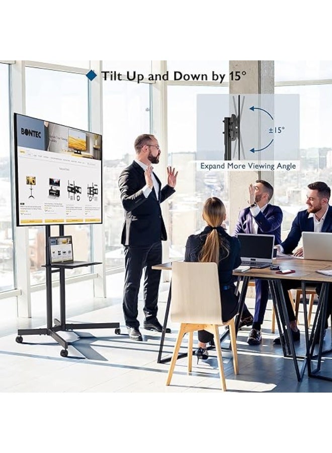 Universal Portable TV Stand – Mobile Floor Mount for 32‑85″ TVs, Casters with Lock, Heavy Duty Support up to 60 kg, VESA up to 600×400 mm - Image 4