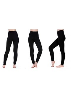 Dice Pack of 3 Bundle DW113/02 W17 P*3 Long Pant Solid Lycra Black