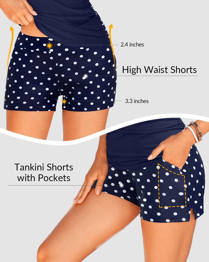 Talisea Tankini Two Piece with Shorts - Womens Tummy Control Swimsuit with Pockets Bathing Suit with V-Wire Boy Shorts Swimwear 2025 - Image 5