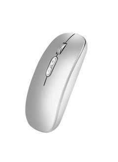 Generic AI Intelligent Voice Computer Bluetooth Speech Typing Universal Rechargeable Mouse Wireless Mute Feixun Translation-Specification:Space Silver [voice + Dialect + Translation + Screenshot] - Normal Version: 000 Words/minute | None  - Image 1
