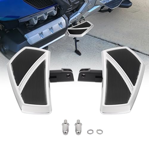 Aferrizu 1 Pair Rider Footpegs Front Floorboards Compatible with Honda Goldwing GL1800 & F6B Accessories 2001-2024 Motorcycle Highway Pegs (Chrome) - Image 1