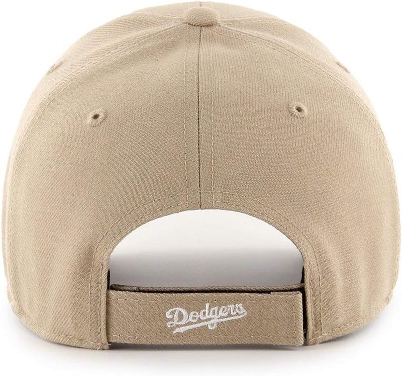 47 MLB Khaki White Primary Logo MVP Adjustable Hat, Adult One Size Fits All - Los Angeles Dodgers - Khaki White - Image 2