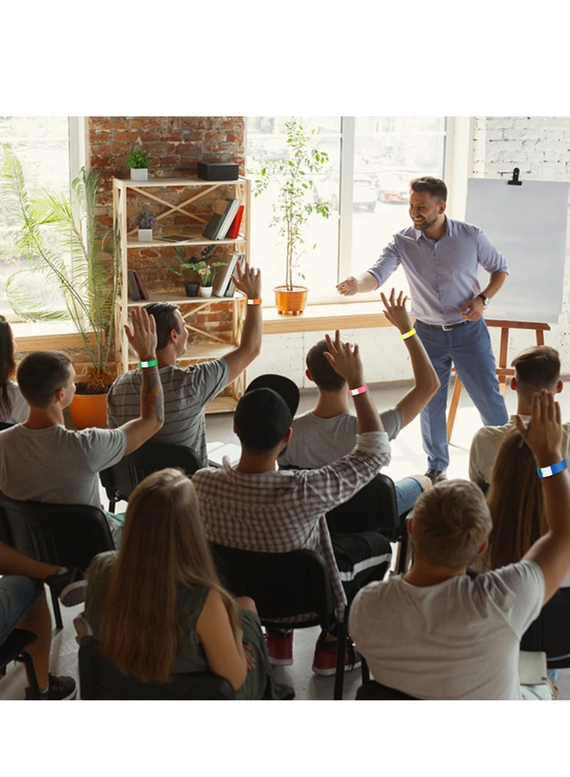 Paper Wristbands For Events Neon Wrist Colored Waterproof Hand For Party Clubs Lightweight Concert Adhesive 240 Pack - Image 3