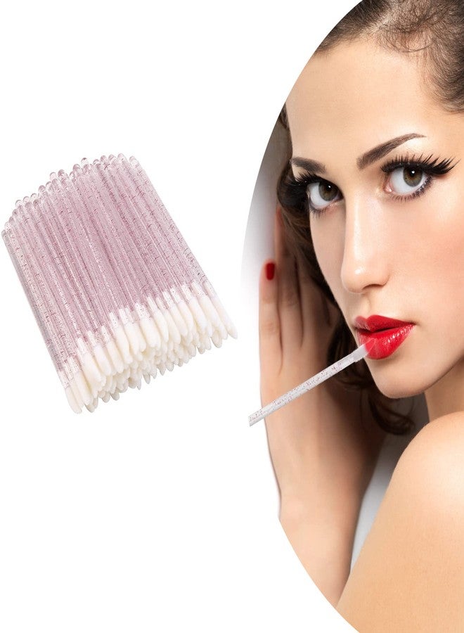 Tbestmax 300 Counts Lip Applicators Disposable Lip Brushes Crystal Lipstick Lip Gloss Wands, Pink - Image 4
