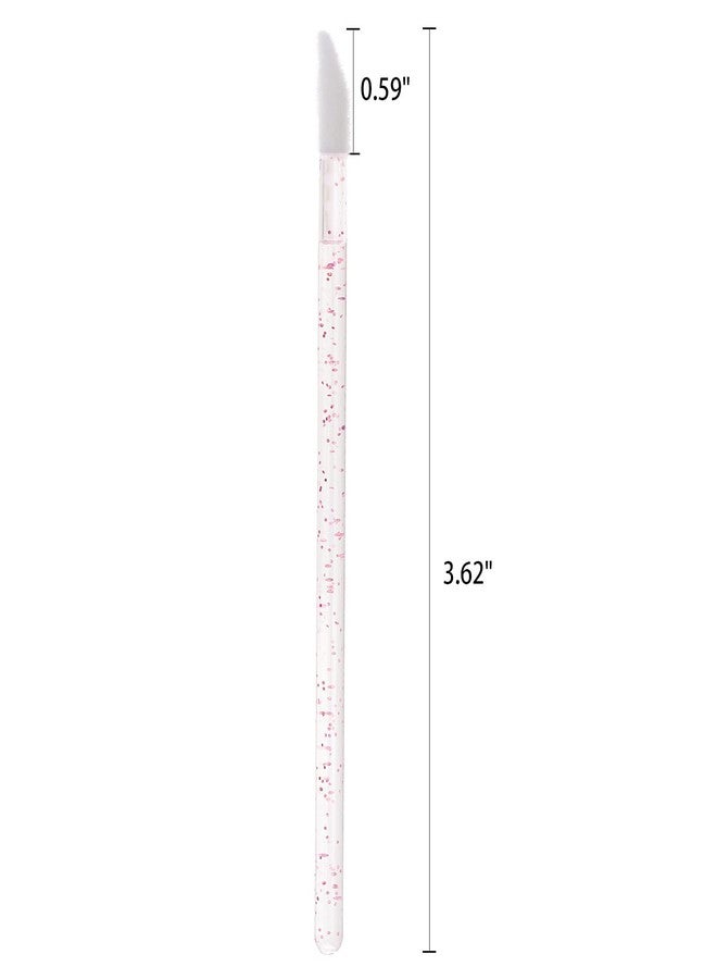 Tbestmax 300 Counts Lip Applicators Disposable Lip Brushes Crystal Lipstick Lip Gloss Wands, Pink - Image 2