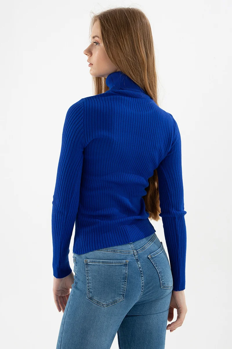 Fashion Friends Ribbed Turtleneck Sweater Women's Sweater 23K0288K1