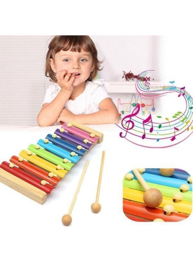 Al Safwa High Quality Wood Xylophone with Stick - (Multicolor) - Image 2