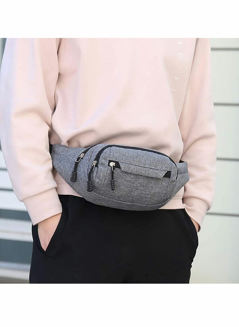 Sports Waist Bag Unisex Fanny PackWater Proof Fanny Pack and Wear-Resistant 4 Pockets Large Capacity Runner Gifts Travel Fanny PackOutdoor Sports Waist Bag - Image 2