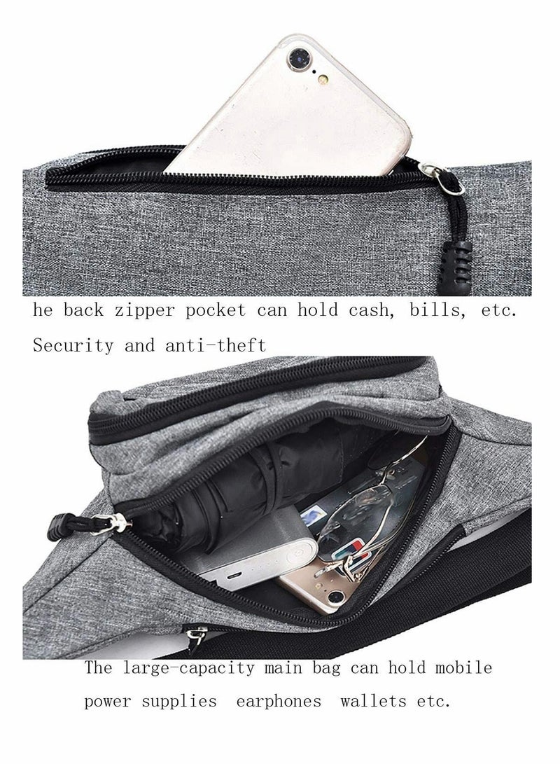Sports Waist Bag Unisex Fanny PackWater Proof Fanny Pack and Wear-Resistant 4 Pockets Large Capacity Runner Gifts Travel Fanny PackOutdoor Sports Waist Bag - Image 4