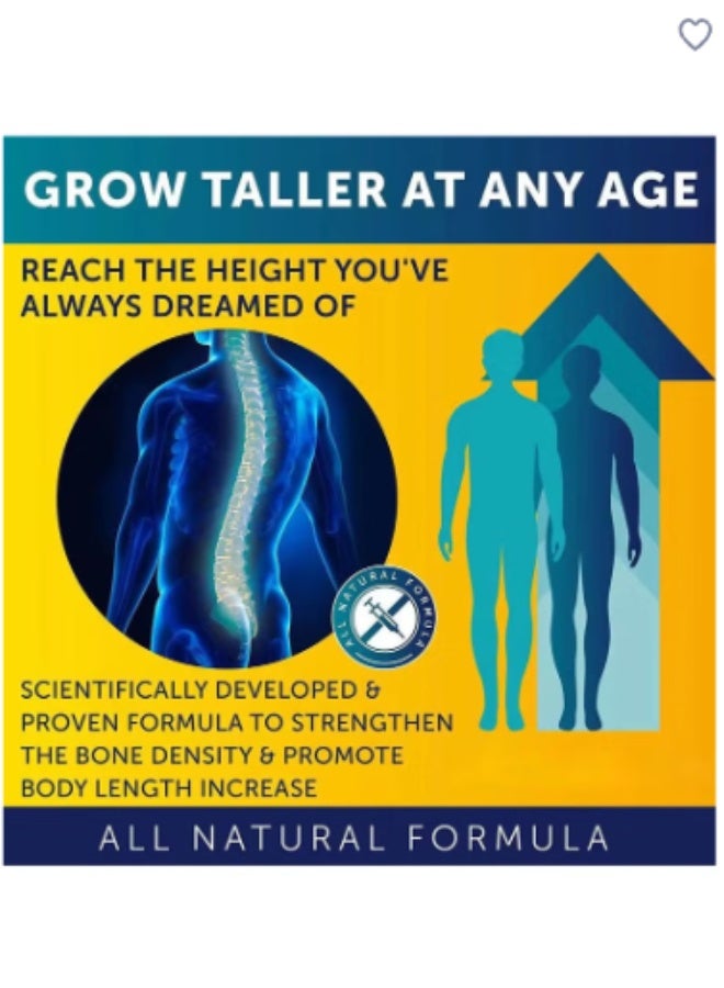 BIYODE Height Growth Capsules - Height Growth Booster with Calcium for Bone Strength - Made in USA - Natural Taller Supplement to Increase Bone Growth - HGH Free - Image 3