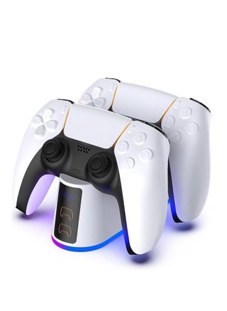 Charger Station for PS5 Controller charger RGB Light, Yakiter Fast Charging Dock for PlayStation 5 Controller, LED Indicator, Click-in Design, Safe Intelligent Protection for PS5 Controller - pzsku/Z8FDBE648008B4F7DC0F5Z/45/_/1706369307/9e39e567-f39a-43ce-b0d1-f01ce57939d1