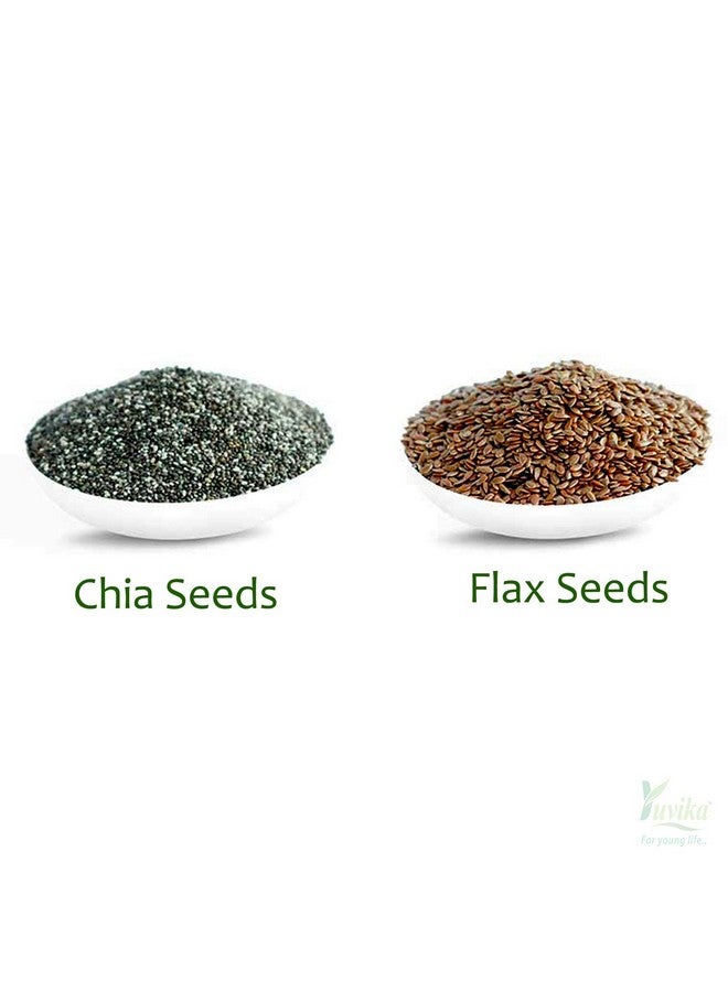 Yuvika مجموعة يوفكا من بذور الشيا - بذور الكتان 300 جرام - 150 جرام لكل منها - Image 2
