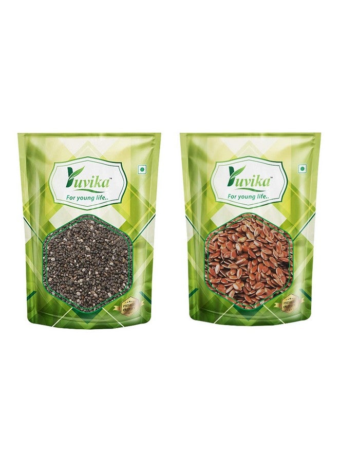 Yuvika مجموعة يوفكا من بذور الشيا - بذور الكتان 300 جرام - 150 جرام لكل منها - Image 1