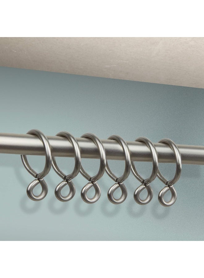 Rod Desyne 10 Count Eyelet Curtain Rings, 1-Inch, Satin Nickel - Image 2