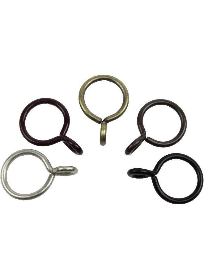 Rod Desyne 10 Count Eyelet Curtain Rings, 1-Inch, Satin Nickel - Image 3