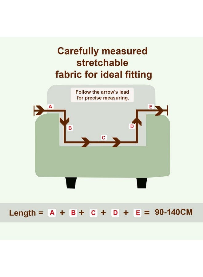 هاوس أوف كويرك غطاء أريكة من القماش المرن القابل للتمدد من House of Quirk Universal Single Seater Polar Fleece 220 GSM (أزرق فولاذي، مقعد واحد) - Image 4