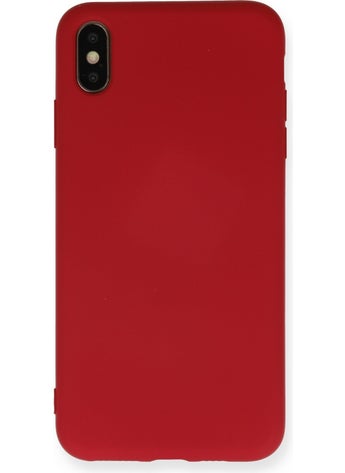 HappyCase iPhone Xs Max Case Nano Velvet Silicone Inside - Red  - Image 1