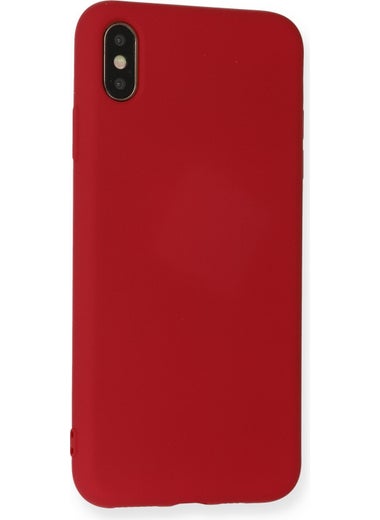 HappyCase iPhone Xs Max Case Nano Velvet Silicone Inside - Red  - Image 4