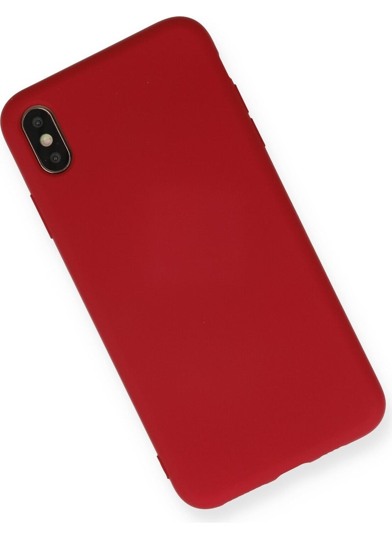 HappyCase - iPhone Xs Max Case Nano Velvet Silicone Inside - Red - Image 1