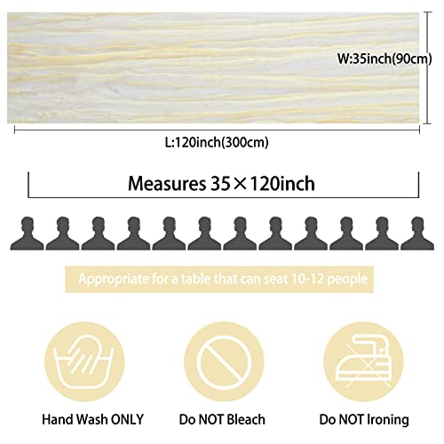 Fivenl 12 Pack 10Ft Cheesecloth Table Runner 35x120 Inch Boho Gauze Rustic Cheese Cloth Long Romantic Table Runner for Wedding Bridal Shower Birthday Party Table Decor (Beige) - Image 2