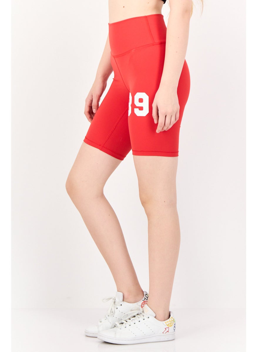 Levi's Women Regular Fit Graphic Print Basic Shorts, Red  - Image 2
